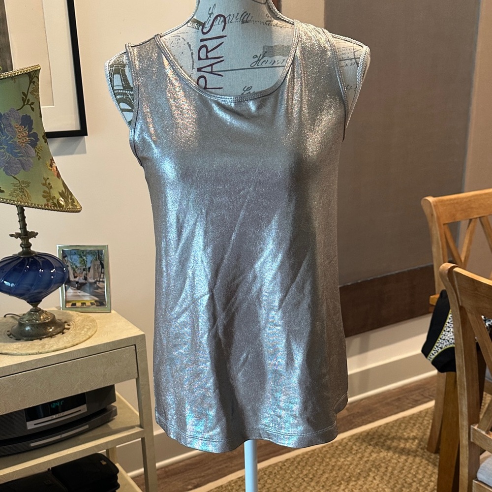 Anatomie Shimmering Silver Tank Top